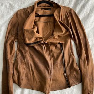 Zara faux suede moto style jacket - from Zara Woman collection, size small